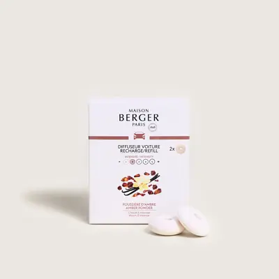 Poussière d'Ambre Autoparfum navulling 2 stuks Lampe Berger