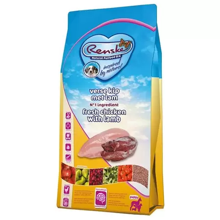 Renske Droog puppy vers kip&lam 2kg - afbeelding 1