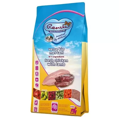 Renske Droog puppy vers kip&lam 2kg - afbeelding 1