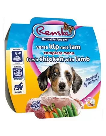 Renske Vers hond kip lam puppy 100g