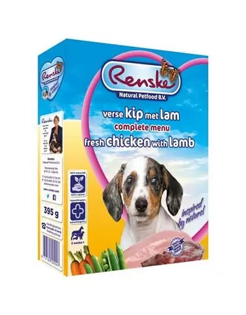 Renske Vers hond pup kip&lam 395g