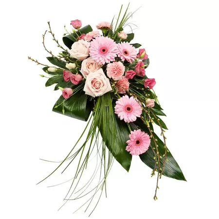 Rouwstuk roze medium (75cm)