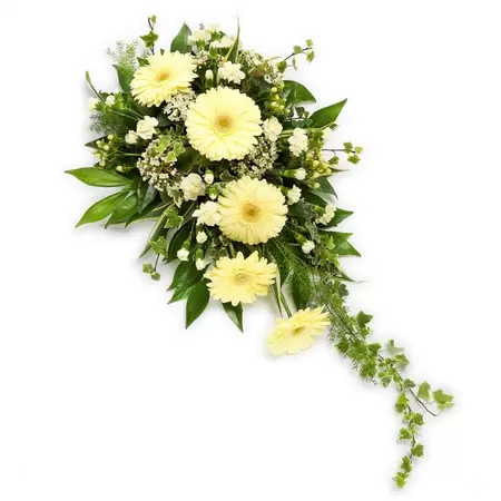 Rouwstuk zacht geel (60cm)