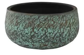 Schaal evi d28h13cm antique bronze - afbeelding 1