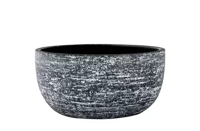 Schaal karlijn d28h13cm antraciet - afbeelding 1