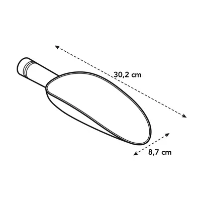 Schep 30cm zwart - afbeelding 2