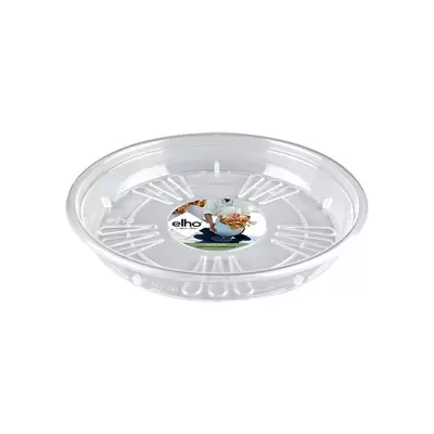 Schotel uni rond transparant d33cm