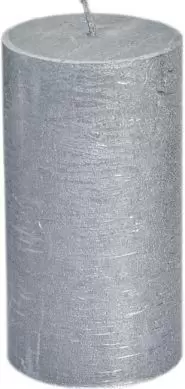 Stompkaars rustiek d7h13cm zilver