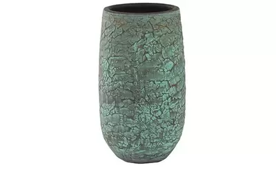 Vaas evi d19h37cm antique bronze - afbeelding 1