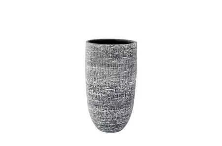 Vaas karlijn d17h30cm antraciet - afbeelding 1