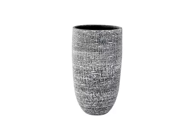 Vaas karlijn d19h37cm antraciet - afbeelding 1