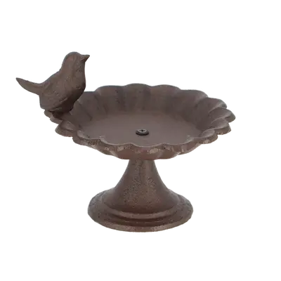 Vogelbad o/voet gietijzer l16b19h14